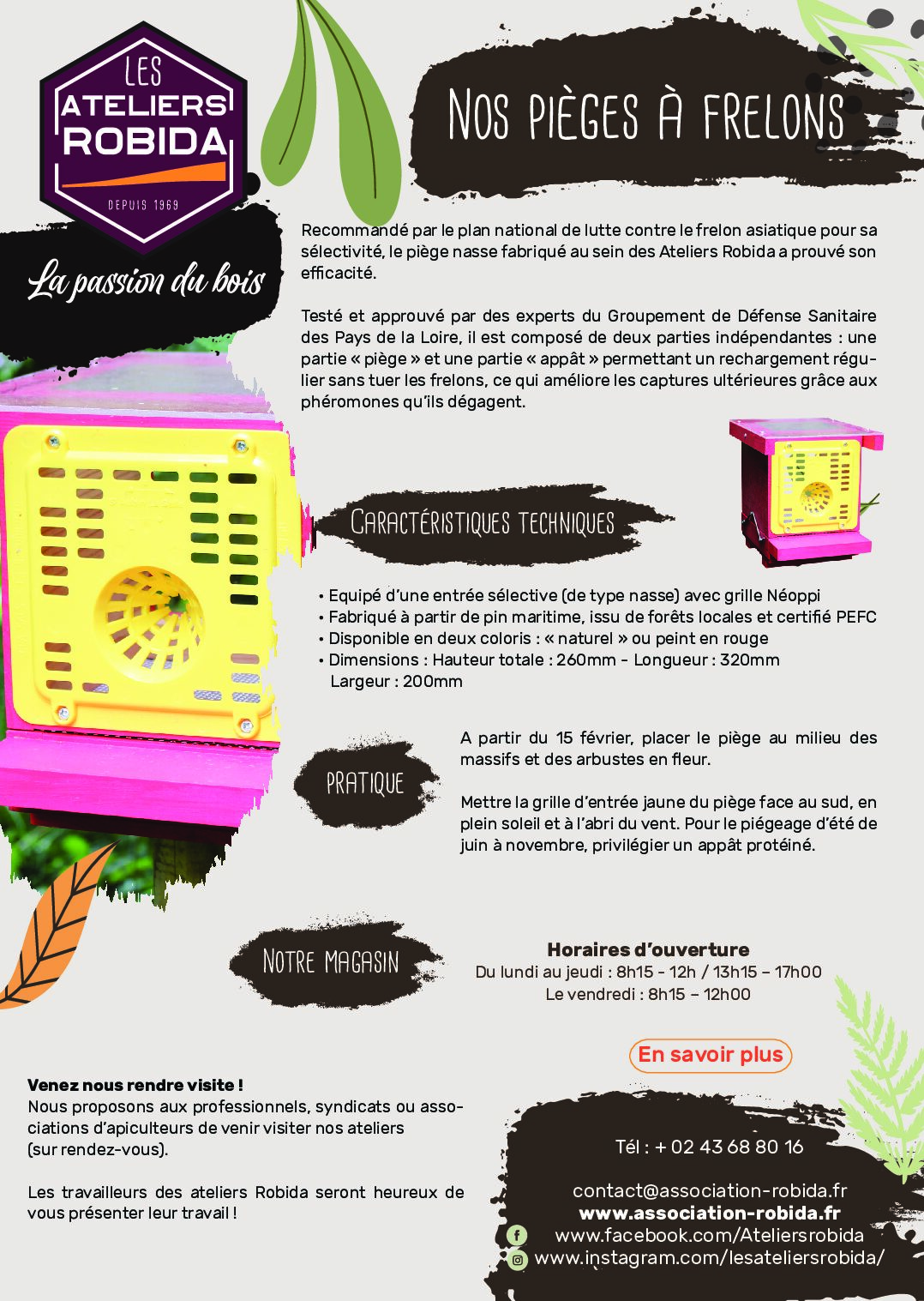 Piège à frelons asiatiques non peint