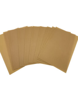 10 feuilles de cire d&rsquo;abeilles gaufrées Dadant corps