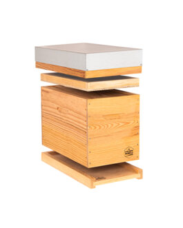 Ruchette complète Dadant 6 cadres lourds, plateau amovible semi aéré