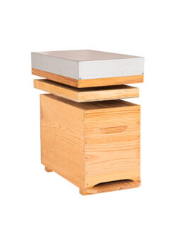 Ruchette complète Dadant 6 cadres, plateau fixe plein